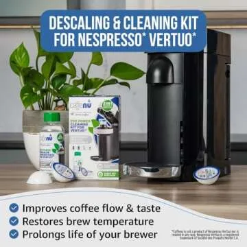 Nespresso Vertuo Descaling Kit with Cleaner Pods for Fresh Coffee