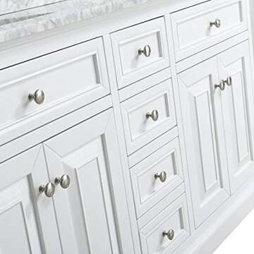 homdiy Knobs for Kitchen Cabinets 5 Pack Satin Nickel Cabinet Knobs - HD6050SNB Modern Drawer Knobs Satin Nickel Cabinet Hardware Knobs