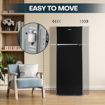 Compact Upstreman 7.7 Cu.Ft. Double Door Refrigerator