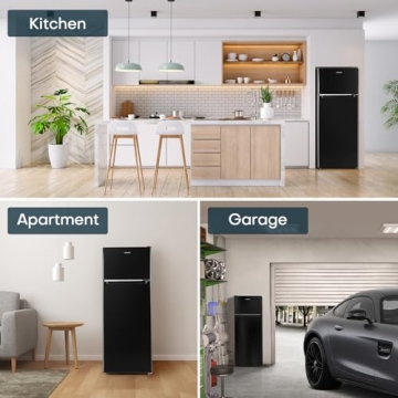 Compact Upstreman 7.7 Cu.Ft. Double Door Refrigerator