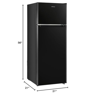 Compact Upstreman 7.7 Cu.Ft. Double Door Refrigerator