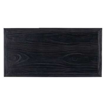 Linville Falls Shou Sugi Ban Two Drawer Wood Nightstand in Black by Hooker