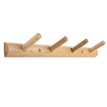 Homode Modern Bamboo Coat Hook Rack – Eco-Friendly & Versatile