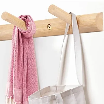 Homode Bamboo Coat Hooks - Stylish Eco-Friendly Storage Solutions