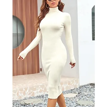 Rocorose Turtleneck Midi Dress Perfect for Every Occasion