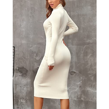 Rocorose Turtleneck Midi Dress Perfect for Every Occasion