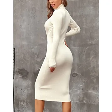 Rocorose Turtleneck Midi Dress Perfect for Every Occasion