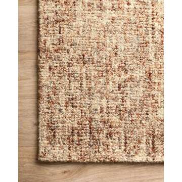 Loloi Harlow Rust/Charcoal Area Rug - Stylish & Durable