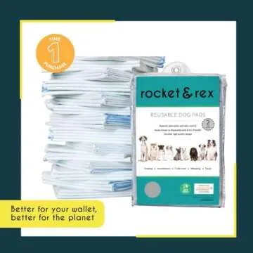 rocket & rex Premium Washable Pee Pads for Dogs | Reusable Puppy Pads, Training Pads for Dogs | Absorbent & Eco-Friendly Dog Pee Pads | Single Purchase, Less Waste | Small Business | 2-Pack, 22 x 22