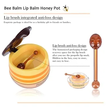 2PCS Honey & Strawberry Lip Balm for Hydrated Lips