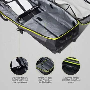XCMAN 140L Waterproof Roller Snowboard Bag with Wheels