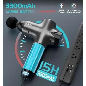 DACORM Massage Gun - Percussion Muscle Massage Gun for Athletes, Super Quiet Portable Electric Sport Massager, Handheld Deep Tissue Massager of Y8 Pro Max (Gray)