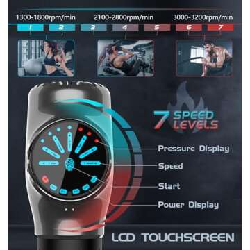 DACORM Massage Gun - Percussion Muscle Massage Gun for Athletes, Super Quiet Portable Electric Sport Massager, Handheld Deep Tissue Massager of Y8 Pro Max (Gray)