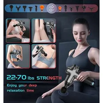 DACORM Massage Gun - Percussion Muscle Massage Gun for Athletes, Super Quiet Portable Electric Sport Massager, Handheld Deep Tissue Massager of Y8 Pro Max (Gray)