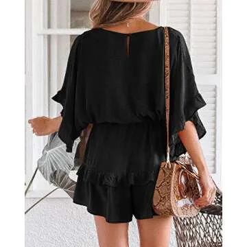 Shop Valphsio Women’s Comfort V Neck Beach Romper