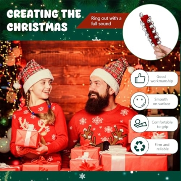 Christmas Hand Jingle Bells with Wooden Handle