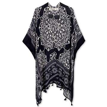 Breezy Lane Kimonos for Women Swimsuit Coverup Bohemian Kimono Cardigans Beach Bathing Suit Cover Up Summer Vacation