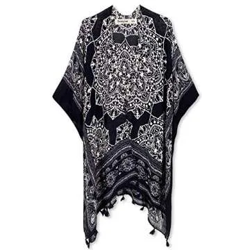 Breezy Lane Kimonos for Women Swimsuit Coverup Bohemian Kimono Cardigans Beach Bathing Suit Cover Up Summer Vacation