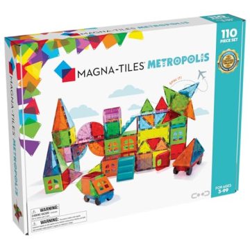 MAGNA-TILES Metropolis 110-Piece Magnetic Set for Kids
