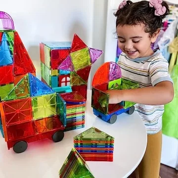 MAGNA-TILES Metropolis 110-Piece Magnetic Set for Kids