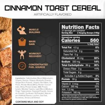 Rivalus Clean Gainer Protein Powder 10lb - Cinnamon Toast