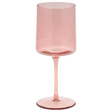 Karma Mid-Century Wine Glass Blush Set of Four