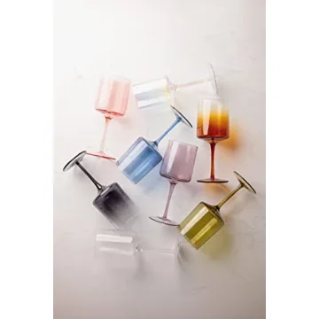 Karma Mid-Century Wine Glass Blush Set of Four