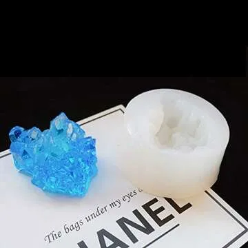 3Pcs Growing Crystal Quartz Rock Resin Silicone Molds Crystal Stone Gravel Casting Molds Jewelry Making Tools for Craft Keychain Necklace Earring Project