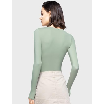 PUMIEY Women's Long Sleeve Slim Fit Tops for Any Occasion