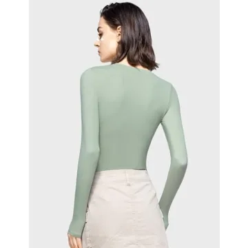 PUMIEY Women's Long Sleeve Slim Fit Tops for Any Occasion