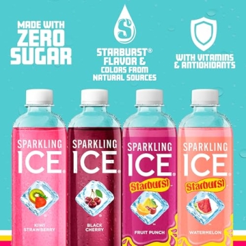 Sparkling Ice STARBURST Red Variety Pack, Sugar-Free Beverage