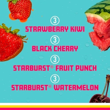 Sparkling Ice STARBURST Red Variety Pack, Sugar-Free Beverage