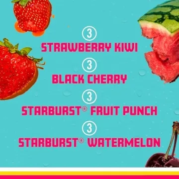 Sparkling Ice STARBURST Red Variety Pack, Sugar-Free Beverage