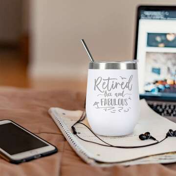 Retirement Wine Tumbler Gift for Women 2023
