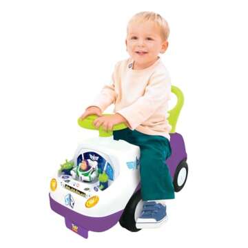 Kiddieland Buzz Ride-On with Music & Interactive Fun