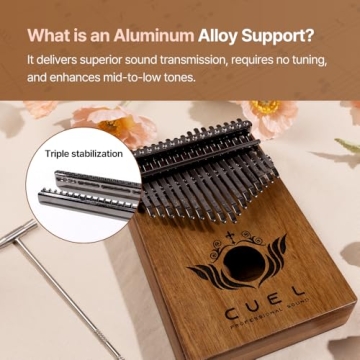 CUEL Kalimba Thumb Piano for Everyone - 17 Keys, Gift Ready