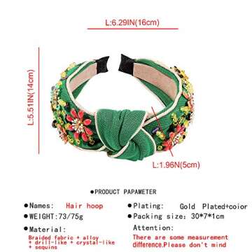 Stylish QTMY Rhinestone Headband for Effortless Fashion