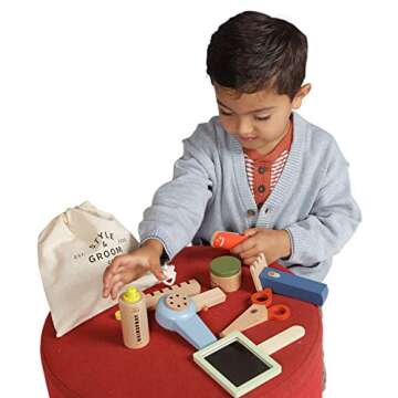 Manhattan Toy Wooden Pretend Play Hair Stylist Set