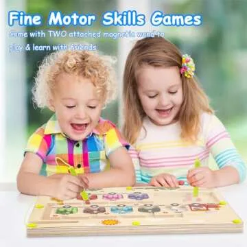 SUPKIZ Magnetic Color & Number Maze Board for Kids