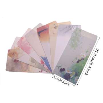 Penta Angel 32 Pcs Vintage Stationery Paper Romantic Love Letter Writing Paper Old Style Poetry Note Card Blank with 16 Cute Retro Envelopes, Stationery Paper and Envelops Set (8 styles)
