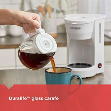 BLACK+DECKER DCM600W 5-Cup* Switch Coffee Maker, White