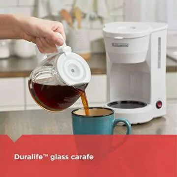 BLACK+DECKER DCM600W 5-Cup* Switch Coffee Maker, White