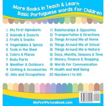 My First Portuguese Alphabets Picture Book with English Translations: Bilingual Early Learning & Eas...