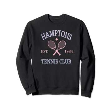 Hamptons Tennis Club Athletics California Racquet Prep pink Sweatshirt
