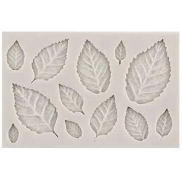 MINFEIDMS Rose Flower Leaf Fondant Molds Leaf Silicone Mold For Cake Decorating Cupcake Topper Candy Chocolate Gum Paste Polymer Clay