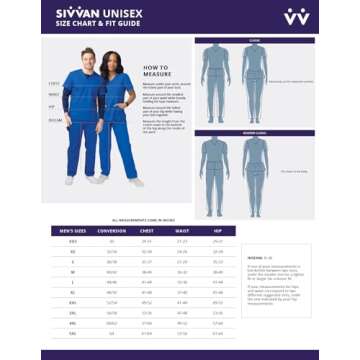 Sivvan Unisex Scrubs - Classic V-Neck Top & Drawstring Pants Scrub Set - S8400 - Navy - XL