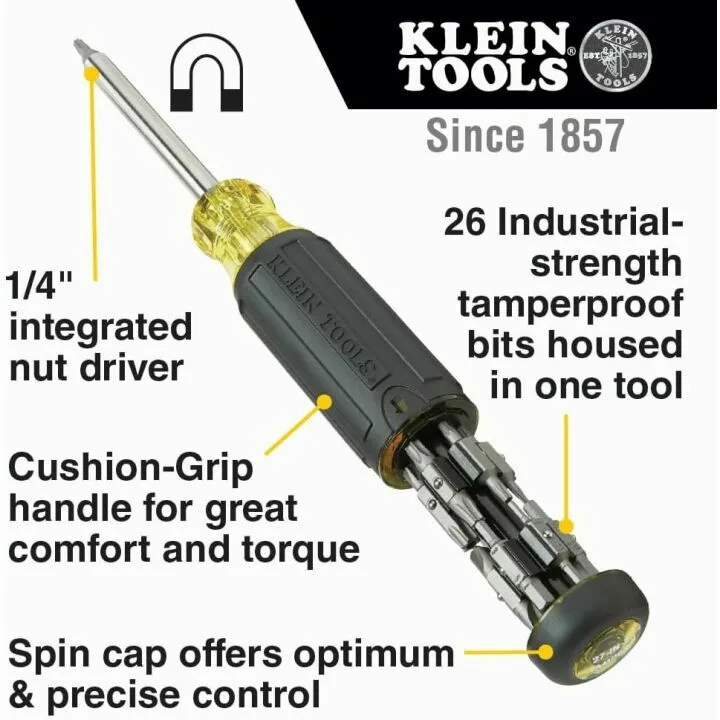 Klein 27-in-1 Multi-Bit Screwdriver for DIY Projects