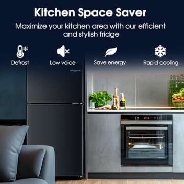 Versatile Anypro 3.2 Cu.Ft Mini Fridge with Adjustable Freezer for Compact Living