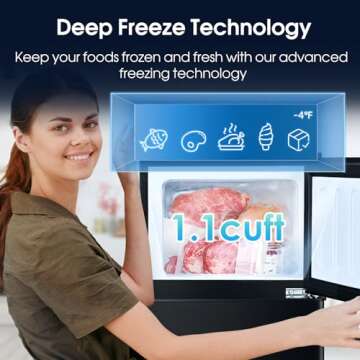 Anypro 3.2 Cu.Ft Compact Fridge with Freezer