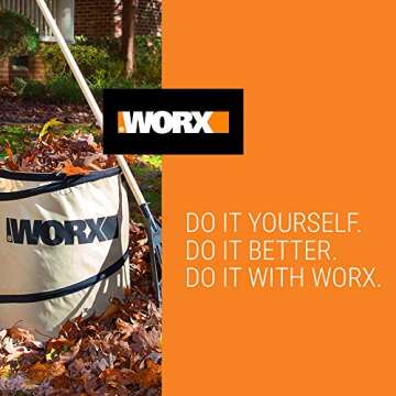 Worx WA0030 26-Gallon Collapsible Yard Waste Bag for Easy Cleanup